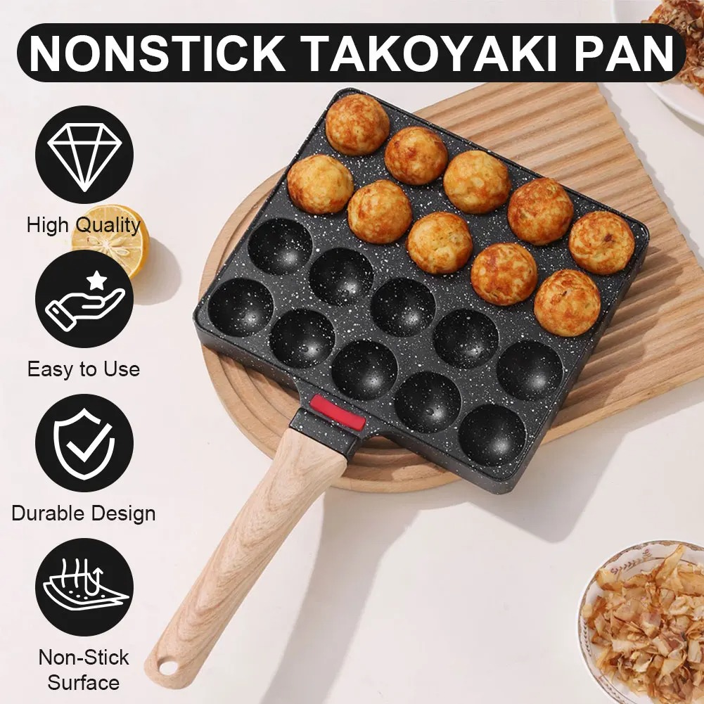 Takoyaki Grill Plate - Takoyaki-Pfanne mit 20 Formen, Takoyaki-Maker, Grillpfanne