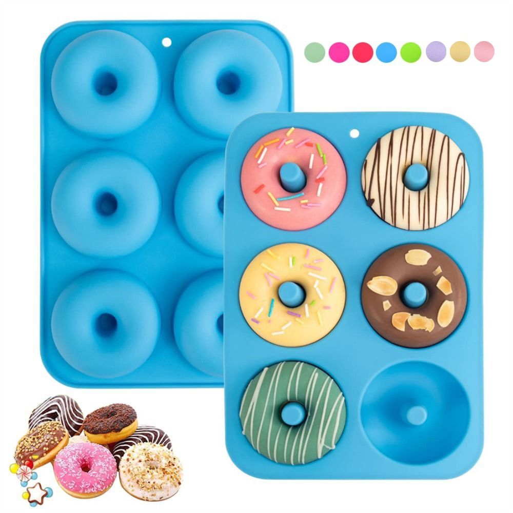 Donut Mold Silicone - Neue Silikon-Donut-Form, hitzebeständig, antihaftbeschichtet, flexible runde